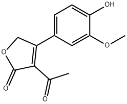 3-Acetyl-4-(4-hydroxy-3-methoxyphenyl)-2(5H)-furanone Structure