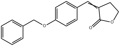4,5-디하이드로-3-(p-벤질옥시벤질리덴)-2(3H)-푸라논 구조식 이미지