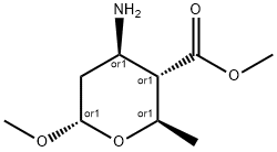 2H-Pyran-3-carboxylicacid,4-aminotetrahydro-6-methoxy-2-methyl-,methylester,(2alpha,3beta,4alpha,6beta)- 구조식 이미지