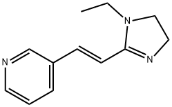 Pyridine, 3-[(1E)-2-(1-ethyl-4,5-dihydro-1H-imidazol-2-yl)ethenyl]- (9CI) Structure