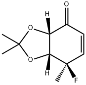 1,3-Benzodioxol-4(3aH)-one,7-fluoro-7,7a-dihydro-2,2,7-trimethyl-,(3aS,7R,7aR)-(9CI) 구조식 이미지