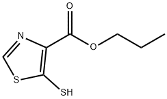 4-Thiazolecarboxylicacid,5-mercapto-,propylester(9CI) Structure