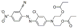 2-[[4-[bis[2-(1-oxopropoxy)ethyl]amino]-2-chlorophenyl]azo]-5-nitrobenzonitrile  Structure