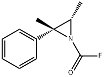 1-Aziridinecarbonylfluoride,2,3-dimethyl-2-phenyl-,cis-(9CI) Structure