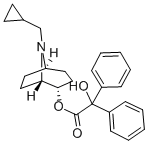 [1S,5R,(+)]-8-Cyclopropylmethyl-8-azabicyclo[3.2.1]octane-2β-ol diphenylhydroxyacetate Structure