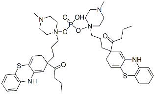 bis[1-[3-[2-(1-oxobutyl)-10H-phenothiazin-2-yl]propyl]-4-methylpiperazin-1-yl] phosphate Structure
