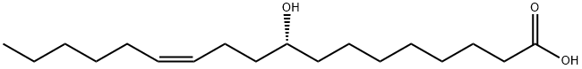 (12Z)-9-Hydroxy-12-octadecenoic acid 구조식 이미지
