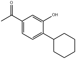 4-CYKCOHEXYL-3-HYDROXY-아세토페논 구조식 이미지