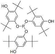 Tris(2,5-di-t-butyl-4-hydroxypphenyl) phosphite Structure