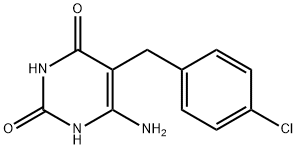 5-(4-chlorobenzyl)-6-aminouracil Structure