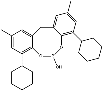 4,8-dicyclohexyl-6-hydroxy-2,10-dimethyl-12H-dibenzo[d,g][1,3,2]dioxaphosphocin 구조식 이미지