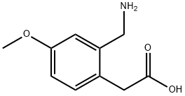 벤젠아세트산,2-(아미노메틸)-4-메톡시-(9CI) 구조식 이미지