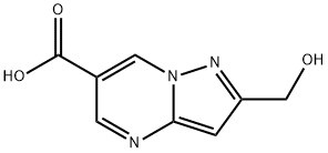 2-(HYDROXYMETHYL)PYRAZOLO[1,5-A]PYRIMIDINE-6-CARBOXYLIC ACID 구조식 이미지