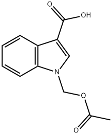 1-(ACETOXYMETHYL)-1H-INDOLE-3-CARBOXYLIC ACID Structure