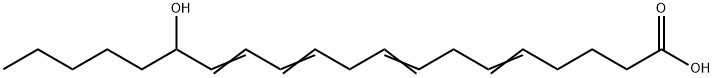 15-hydroxy-5,8,11,13-eicosatetraenoic acid Structure