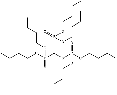 Thiophosphoric acid O,O-dibutyl S-[bis(dibutoxyphosphinyl)methyl] ester Structure