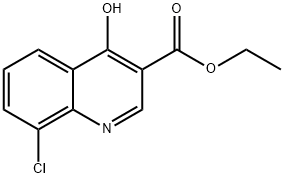 8-클로로-4-히드록시-퀴놀린-3-카르복시산에틸에스테르 구조식 이미지