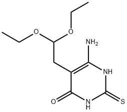 6-AMINO-5(2,2-DIETHOXYETHYL)-4-HYDROXY-2-MERCAPTOPYRIMIDINE Structure