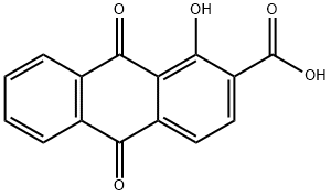 1-Hydroxy-2-carboxyanthraquinone Structure