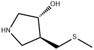 3-Pyrrolidinol,4-[(methylthio)methyl]-,(3R,4S)-(9CI) 구조식 이미지