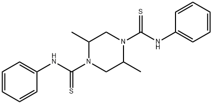 2,5-dimethyl-N~1~,N~4~-diphenyltetrahydro-1,4-pyrazinedicarbothioamide Structure