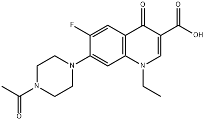 7-(4-ACETYLPIPERAZIN-1-YL)-1-ETHYL-6-FLUORO-4-OXO-1,4-DIHYDROQUINOLINE-3-CARBOXYLIC ACID 구조식 이미지