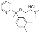 2-(alpha-(beta-Dimethylaminoethoxy)-alpha-methyl-3,4-dimethylbenzyl)py ridine hydrochloride Structure