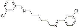 N,N'-Bis(m-chlorobenzylidene)-1,6-hexanediamine Structure