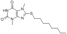 3,7-Dimethyl-8-(octylthio)-1H-purine-2,6(3H,7H)-dione Structure