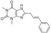 8-(3-페닐-2-프로페닐)테오필린 구조식 이미지