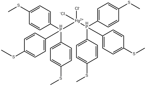 Phosphine, tris(p-methylthiophenyl)-, complex with mercuric chloride ( 2:1) Structure