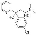 Pyridinemethanol, alpha-(p-chlorophenyl)-alpha-(dimethylaminoethyl)-,  hydrochloride Structure