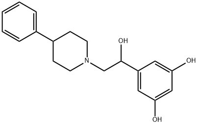 1-(3,5-Dihydroxyphenyl)-2-(4-phenylpiperidino)ethanol Structure