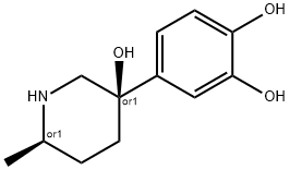 1,2-벤젠디올,4-(3-히드록시-6-메틸-3-피페리디닐)-,시스-(9CI) 구조식 이미지