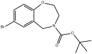 tert-butyl 7-bromo-2,3-dihydro-1,4-benzoxazepine-4(5H)-carboxylate 구조식 이미지