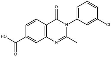 7-Quinazolinecarboxylic acid, 3,4-dihydro-3-(3-chlorophenyl)-2-methyl- 4-oxo- Structure