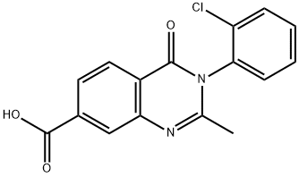 3-(2-Chlorophenyl)-2-methyl-4-oxo-3,4-dihydro-7-quinazolinecarboxylic  acid 구조식 이미지