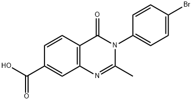 3-(4-bromophenyl)-2-methyl-4-oxo-quinazoline-7-carboxylic acid 구조식 이미지
