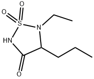 1,2,5-Thiadiazolidin-3-one,5-ethyl-4-propyl-,1,1-dioxide(9CI) 구조식 이미지