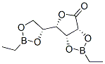 2-O,3-O:5-O,6-O-Bis(ethylboranediyl)-D-gulonic acid 1,4-lactone Structure