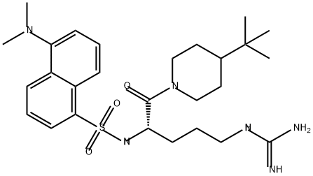 N(2)-dansyl-L-arginine-4-t-butylpiperidine amide Structure