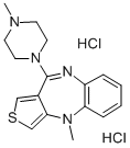 4-Methyl-10-(4-methyl-1-piperazinyl)-4H-thieno(3,4-b)(1,5)benzodiazepi ne dihydrochloride 구조식 이미지