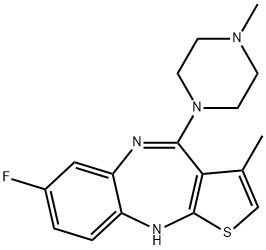 7-Fluoro-3-methyl-4-(4-methyl-1-piperazinyl)-10H-thieno(2,3-b)(1,5)ben zodiazepine Structure