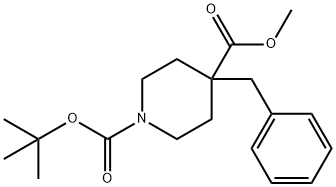 N-BOC-4-BENZYL-4-PIPERIDINECARBOXYLIC METHYL ESTER Structure