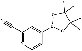 2-CYANOPYRIDINE-4-BORONIC ACID PINACOL ESTER 구조식 이미지