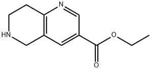 5,6,7,8-테트라히드로-[1,6]나프티리딘-3-카르복실산에틸에스테르 구조식 이미지