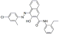 4-[(4-chloro-2-methylphenyl)azo]-N-(2-ethylphenyl)-3-hydroxynaphthalene-2-carboxamide 구조식 이미지