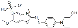 2-[[4-[ethyl(2-hydroxyethyl)amino]phenyl]azo]-6-methoxy-3-methylbenzothiazolium hydrogen sulphate 구조식 이미지