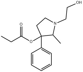 1-(2-Hydroxyethyl)-2-methyl-3-phenylpyrrolidin-3-ol 3-propionate 구조식 이미지