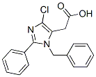 1-benzyl-4-chloro-2-phenylimidazole-5-acetic acid Structure